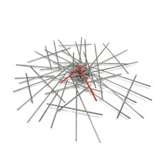 Orologio da parete cromato "Blow Up" di Fernando e Humberto Campana per Alessi