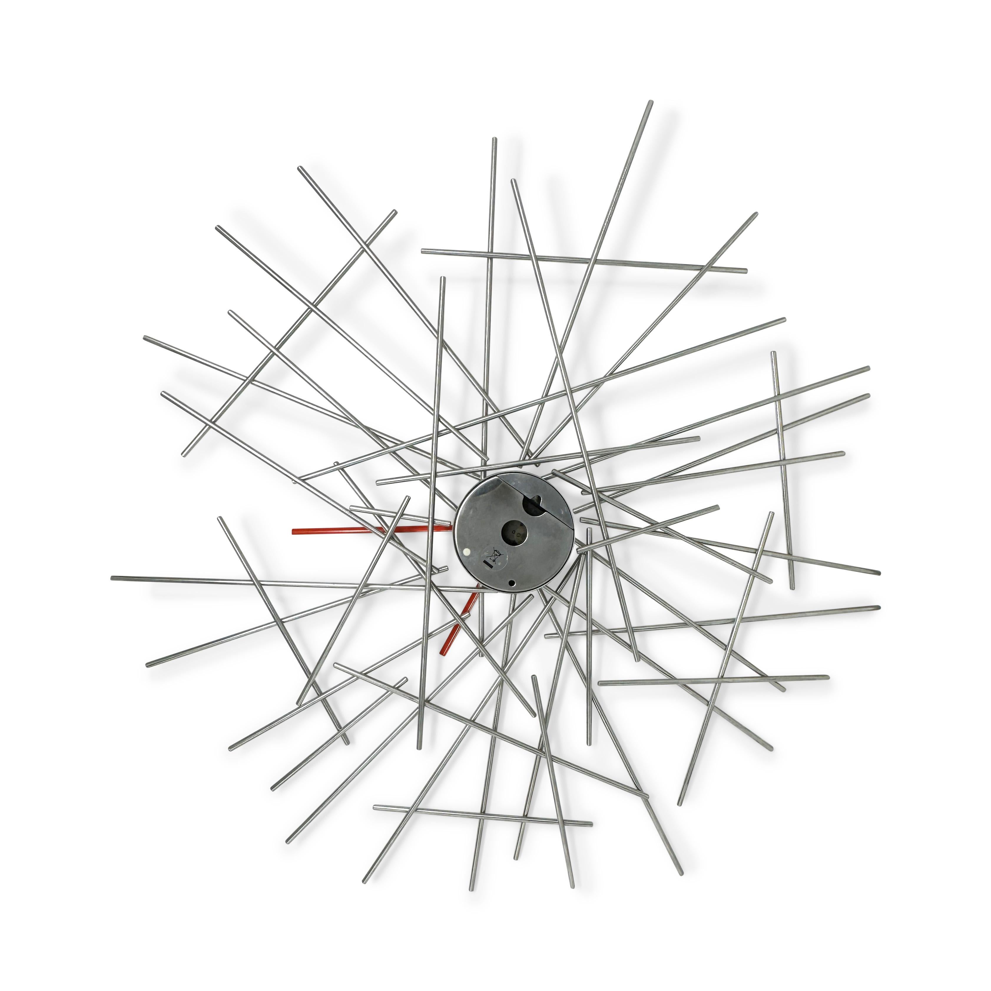 Chrome “Blow Up” Wall Clock by Fernando and Humberto Campana for Alessi In Good Condition In Brooklyn, NY