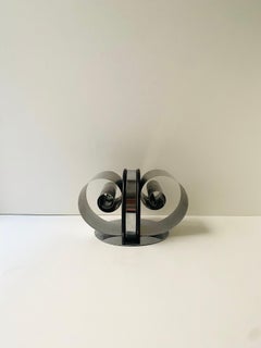 Chrome Bookend, Dual Support for Books, Machine‑Age Art Deco period, 1930s