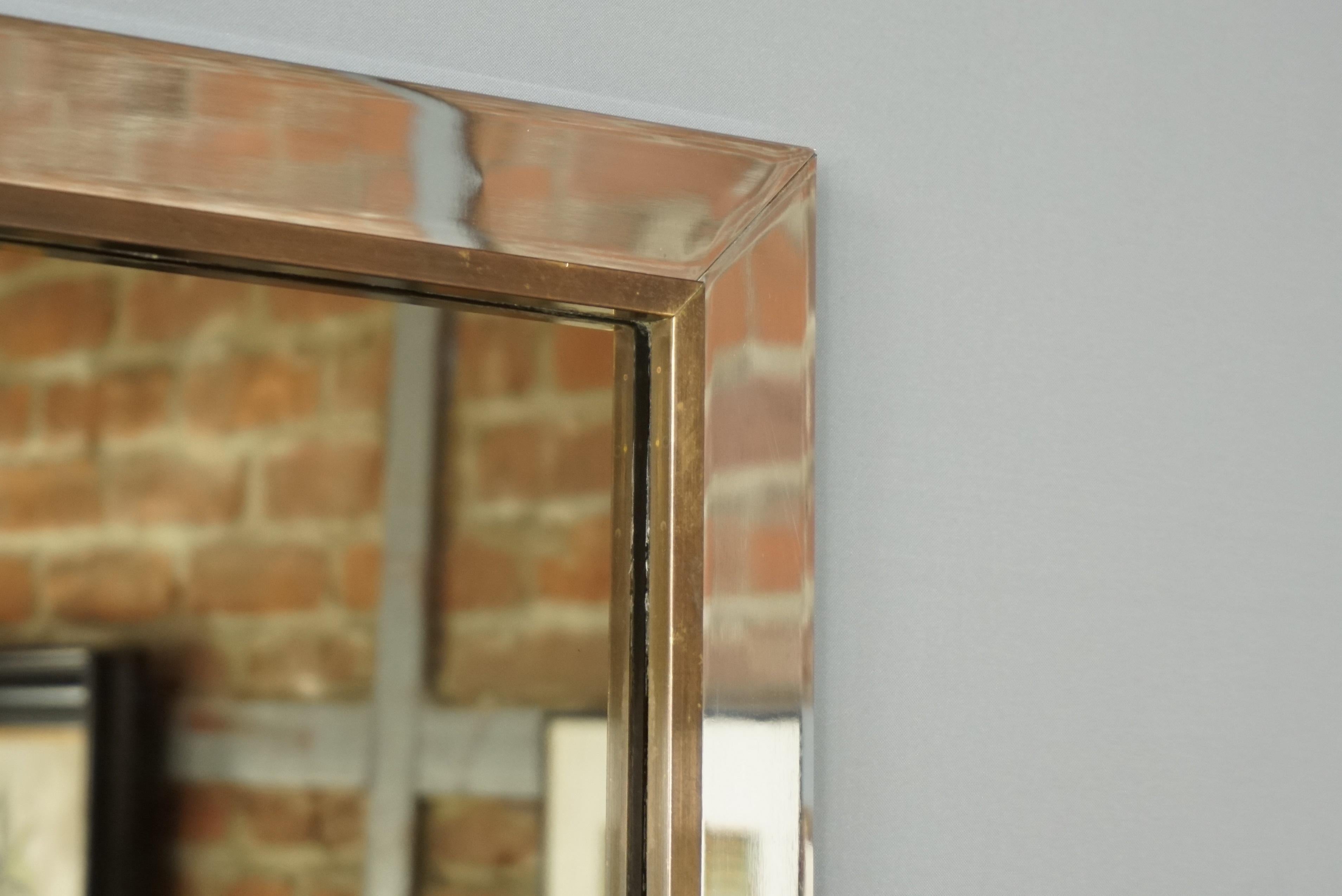 Chrome Brass And Bronze Colored Mirror By BC Design  In Excellent Condition In Tourcoing, FR
