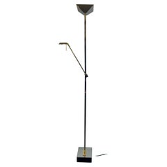 Chrome & Brass Floor Lamp by Deknudt Belgium, 1980s