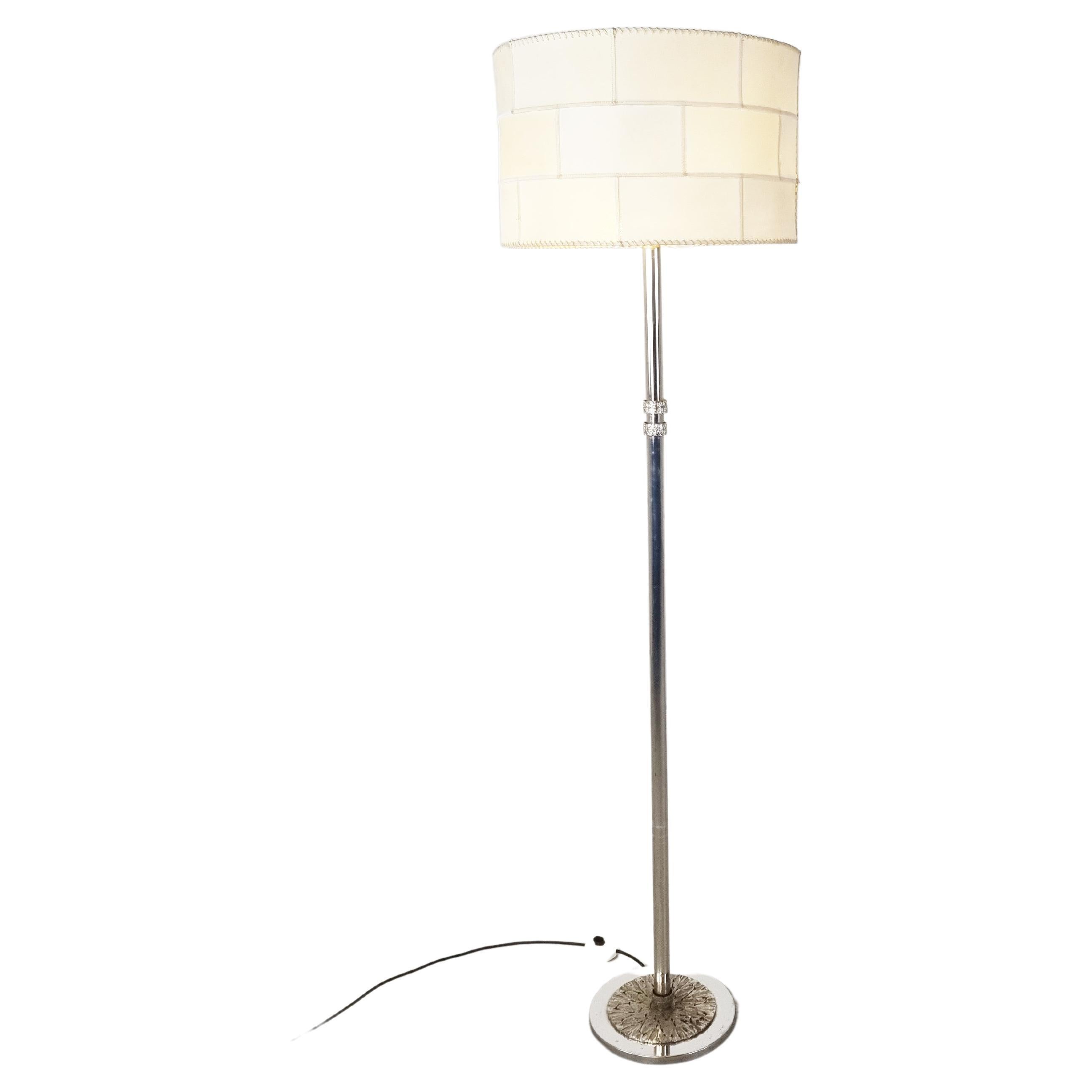 Chrome Brutalist Floor Lamp, 1970s