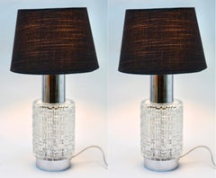 Chrome Bubble Table Lamp or Desk, Set of 2 Midcentury, 1960s