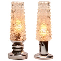 Chrome Bubble Table Lamp or Desk, Set of 2 Midcentury, 1960s