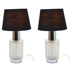 Chrome Bubble Table Lamp or Desk, Set of 2 Midcentury, 1960s