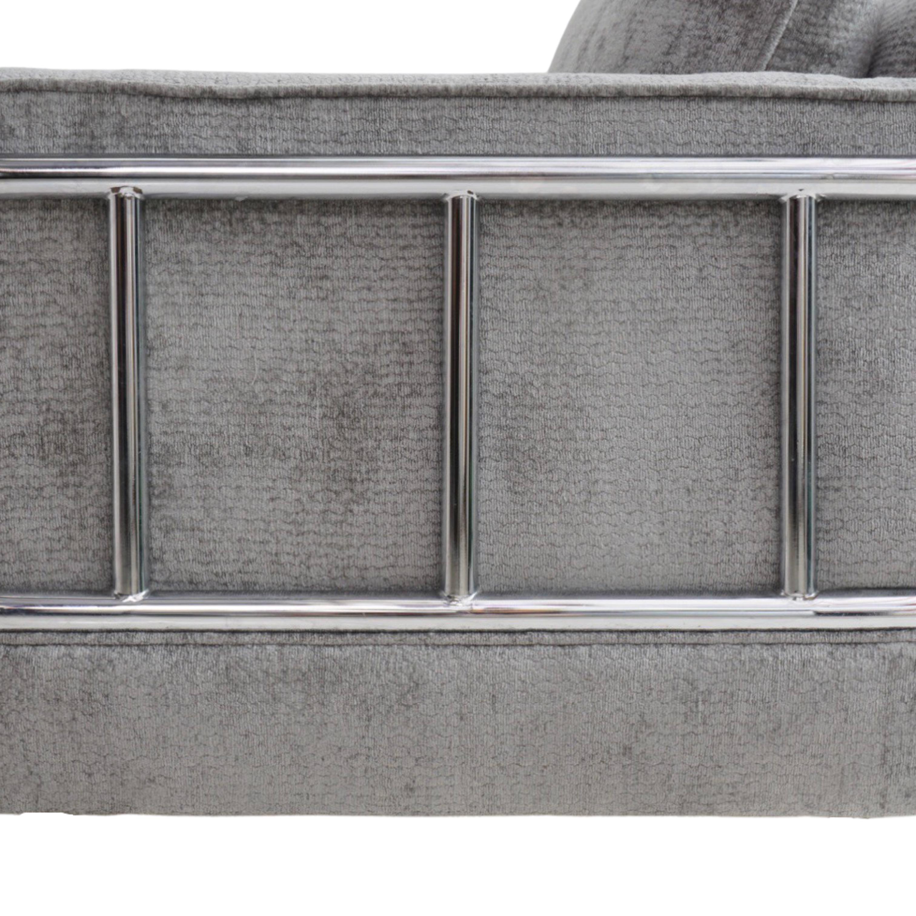 Mid-20th Century Chrome Caged Loveseat, 1960s For Sale