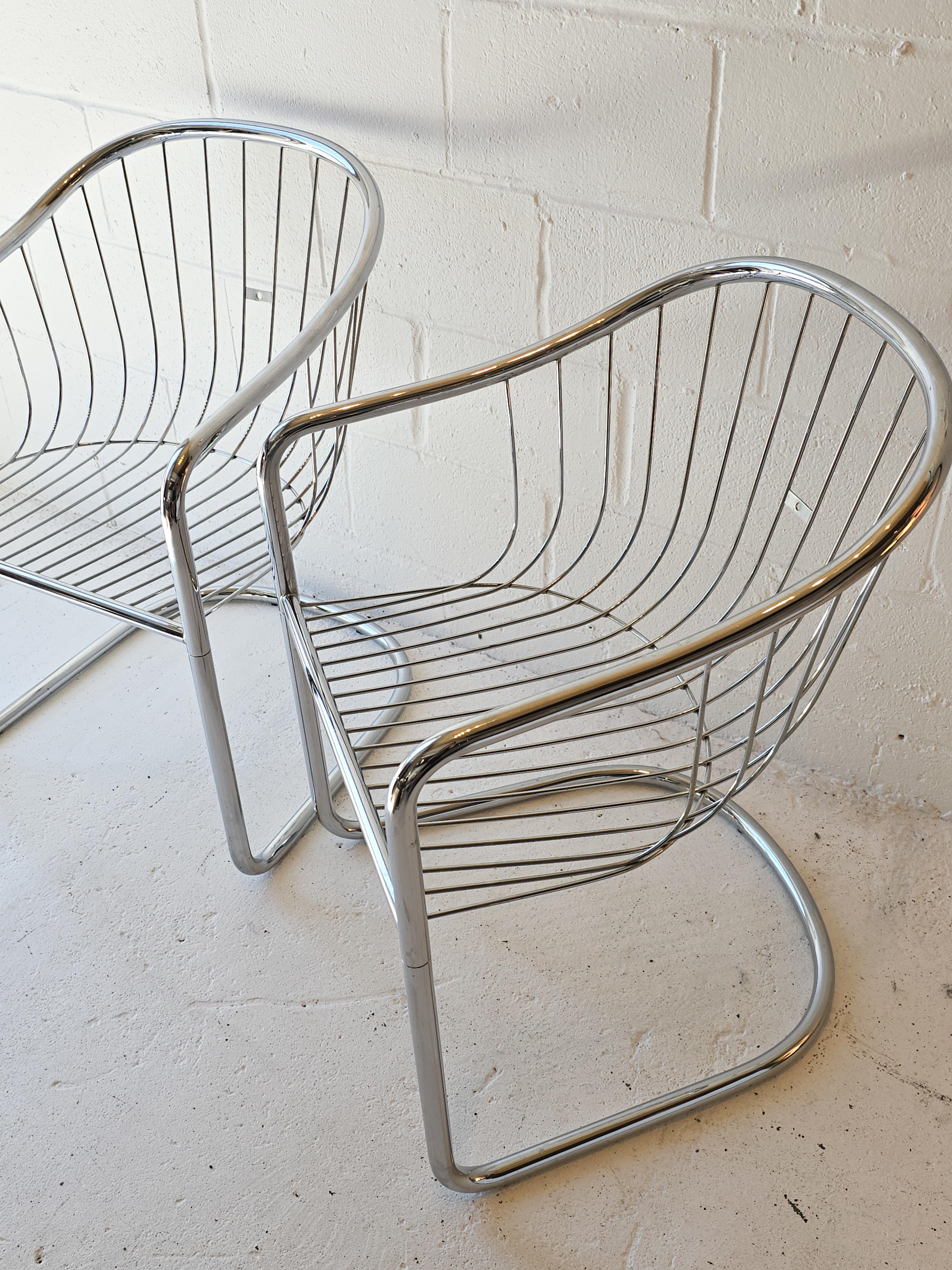 Other Chrome Cantilever Chairs 1970s Gastone Rinaldi For Sale