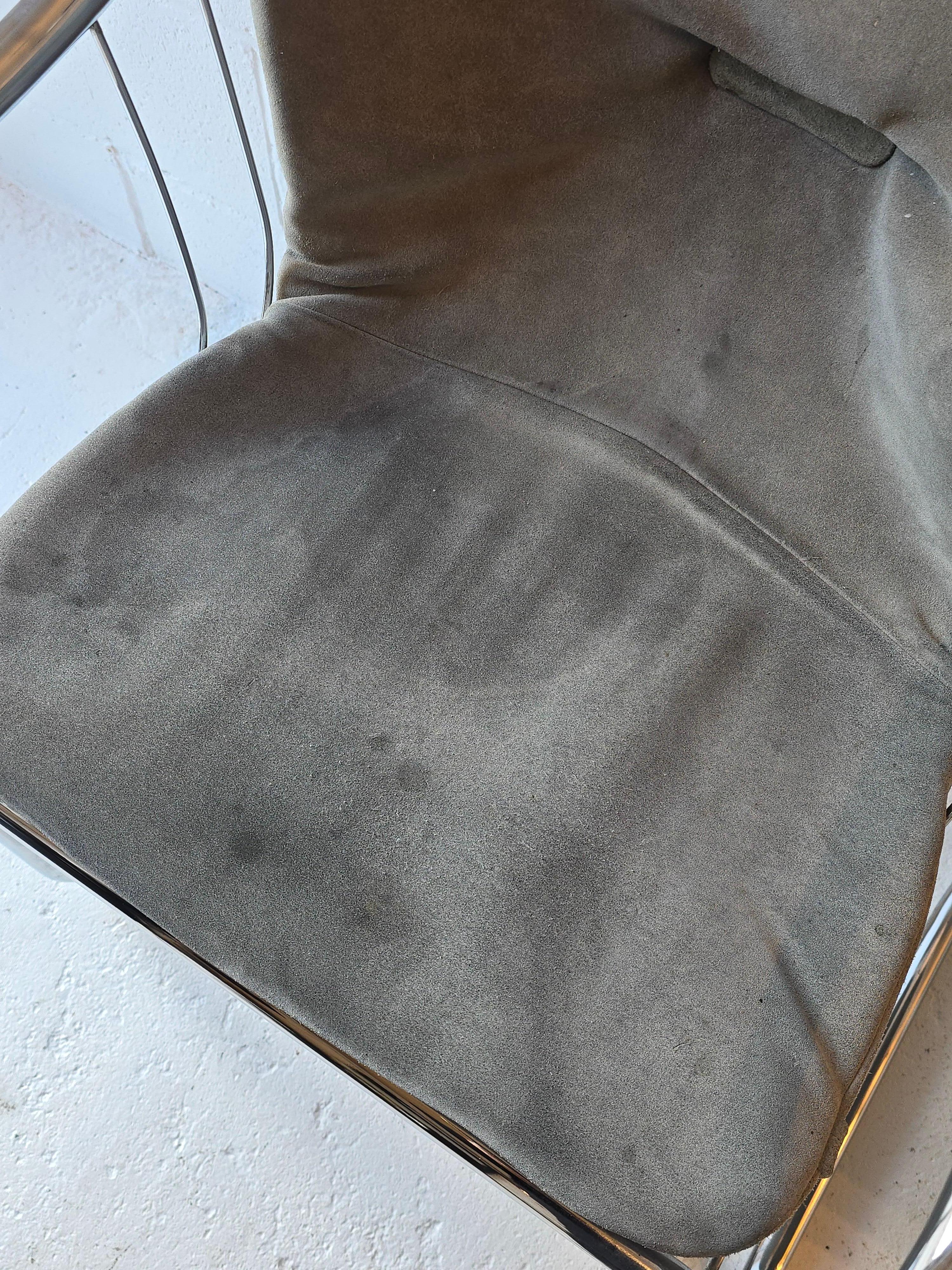 Chrome Cantilever Chairs 1970s Gastone Rinaldi For Sale 1