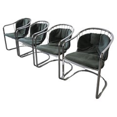 Chrome Cantilever Chairs 1970s Gastone Rinaldi