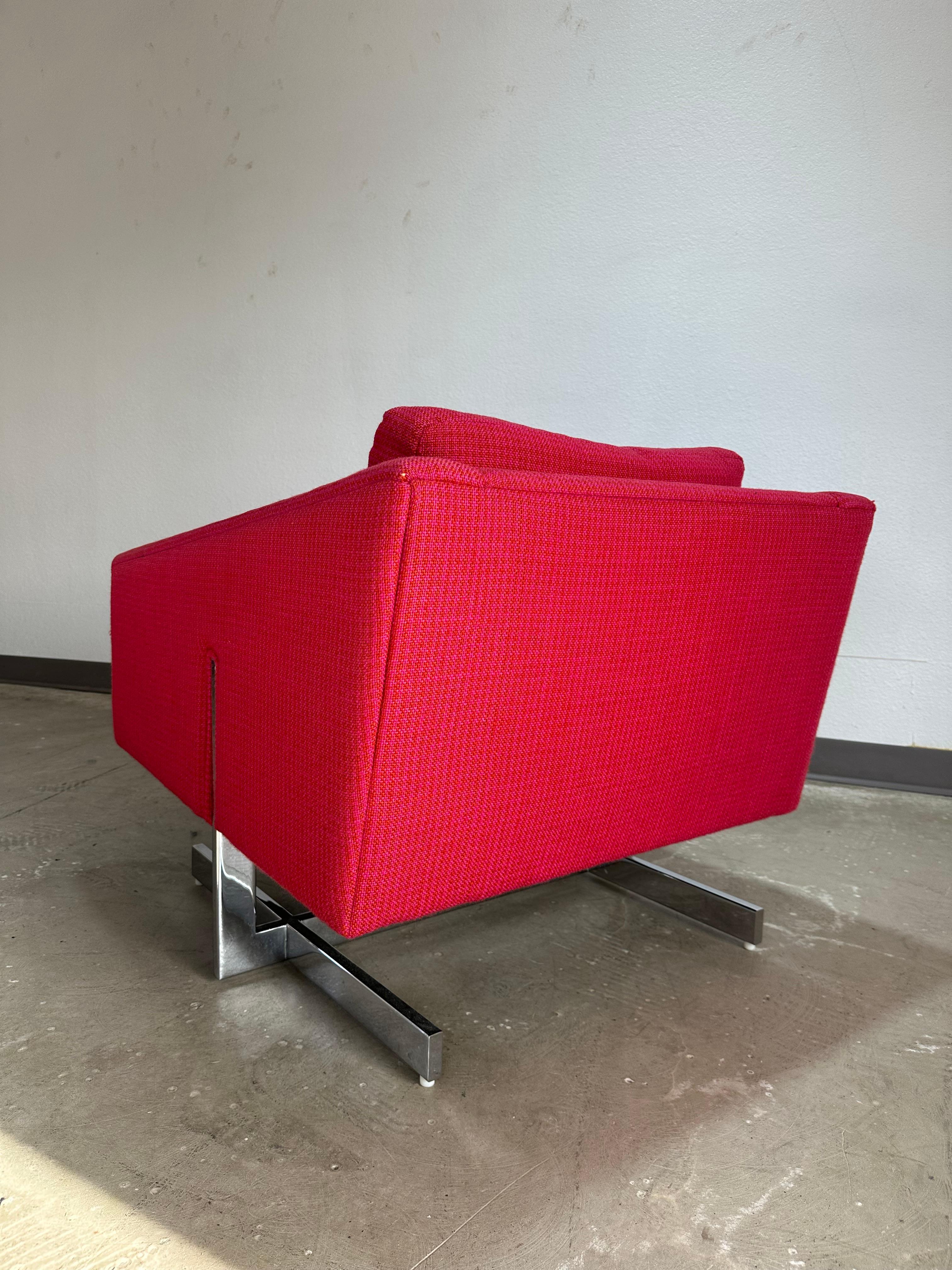 Silla Club Cantilever Cromada de Jules Heumann para Metropolitan en Bueno estado para la venta en Lutz, FL