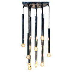 Chrome cascade chandelier