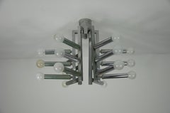 Chrom-Deckenleuchte von Cosack, 1970er Jahre