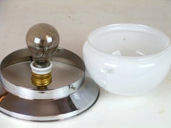 Chrome Ceiling Lamp, circa 1920