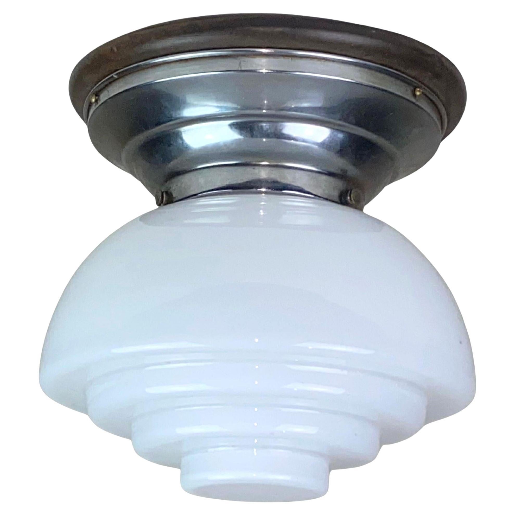 Chrome ceiling light, Art-deco, 1930s