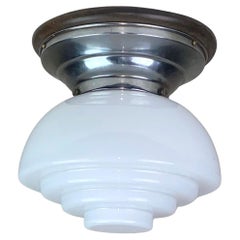 Chrome ceiling light, Art-deco, 1930s