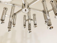 Chrome Chandelier by Gaetano Sciolari for Boulanger, 1970s