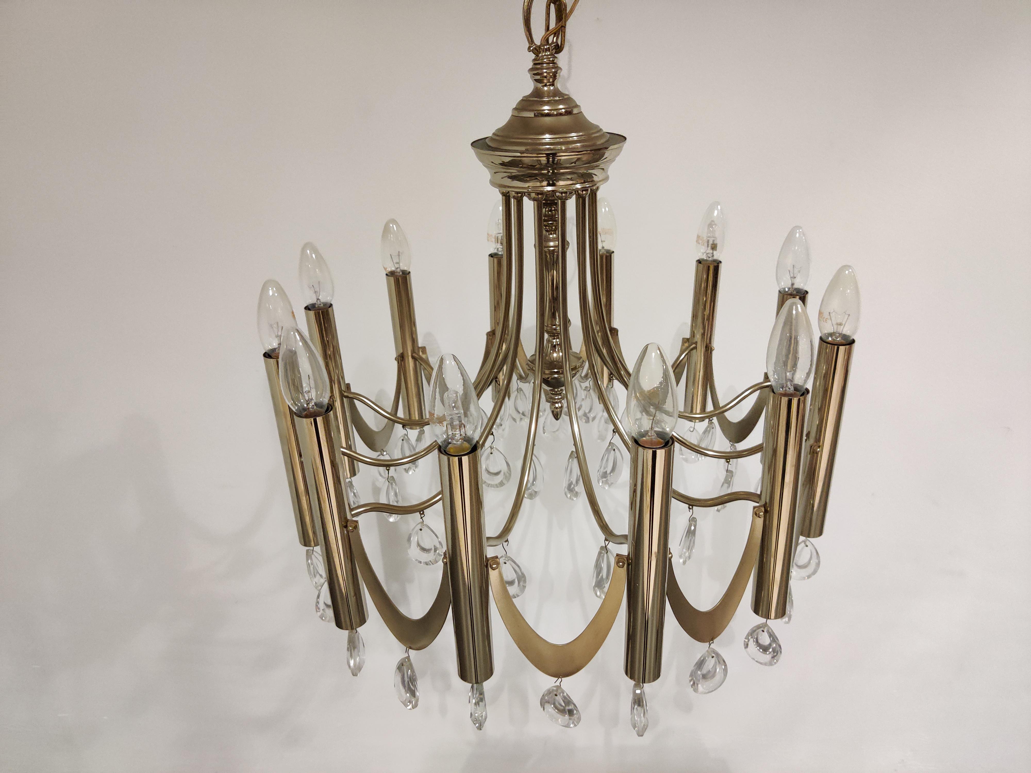 Lampadario Cromo Classico Sciolari, anni '60 In condizioni buone in vendita a Leuven, Vlaams Gewest