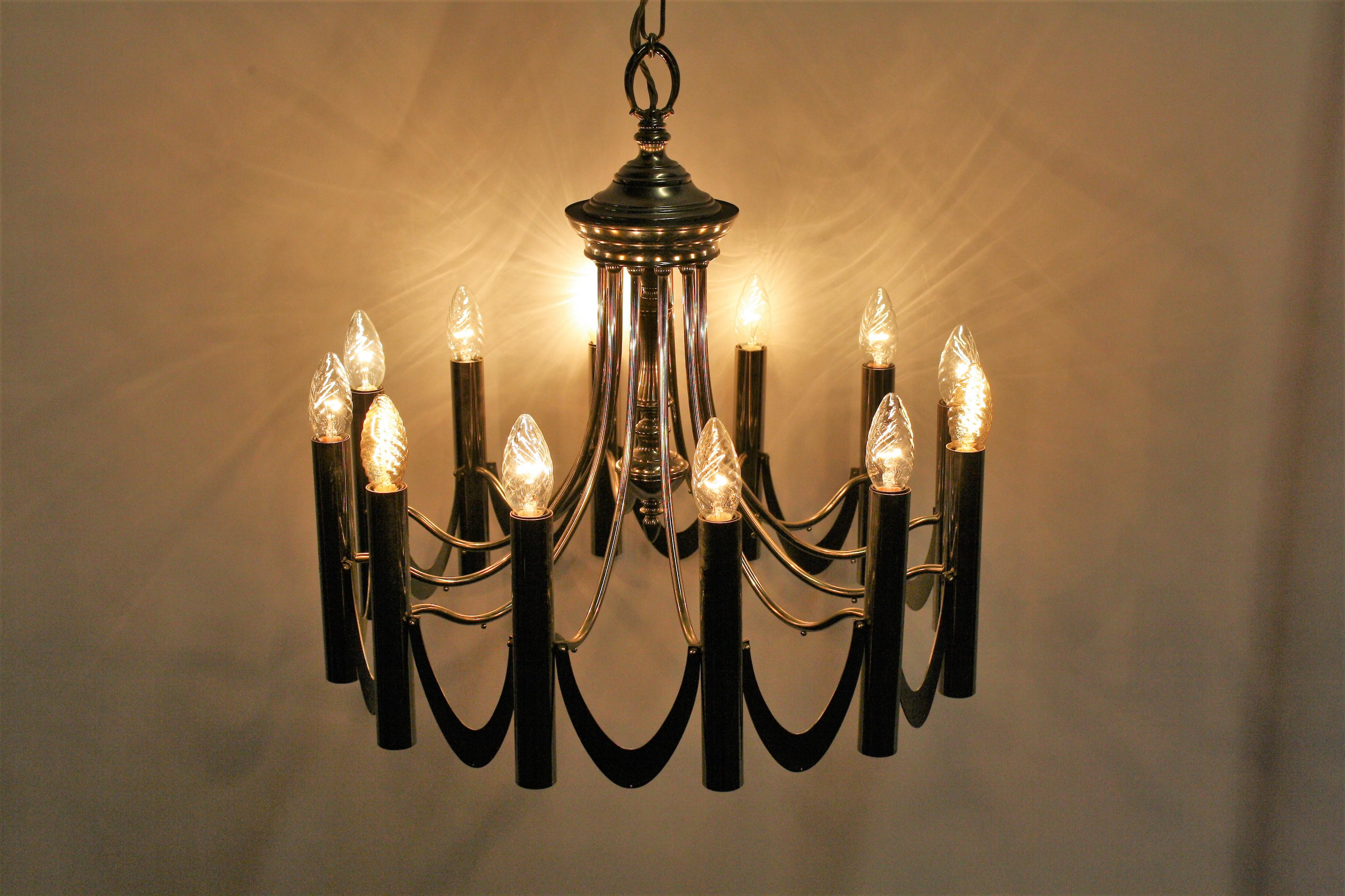 Lampadario Cromo Classico Sciolari, anni '60 in vendita 3