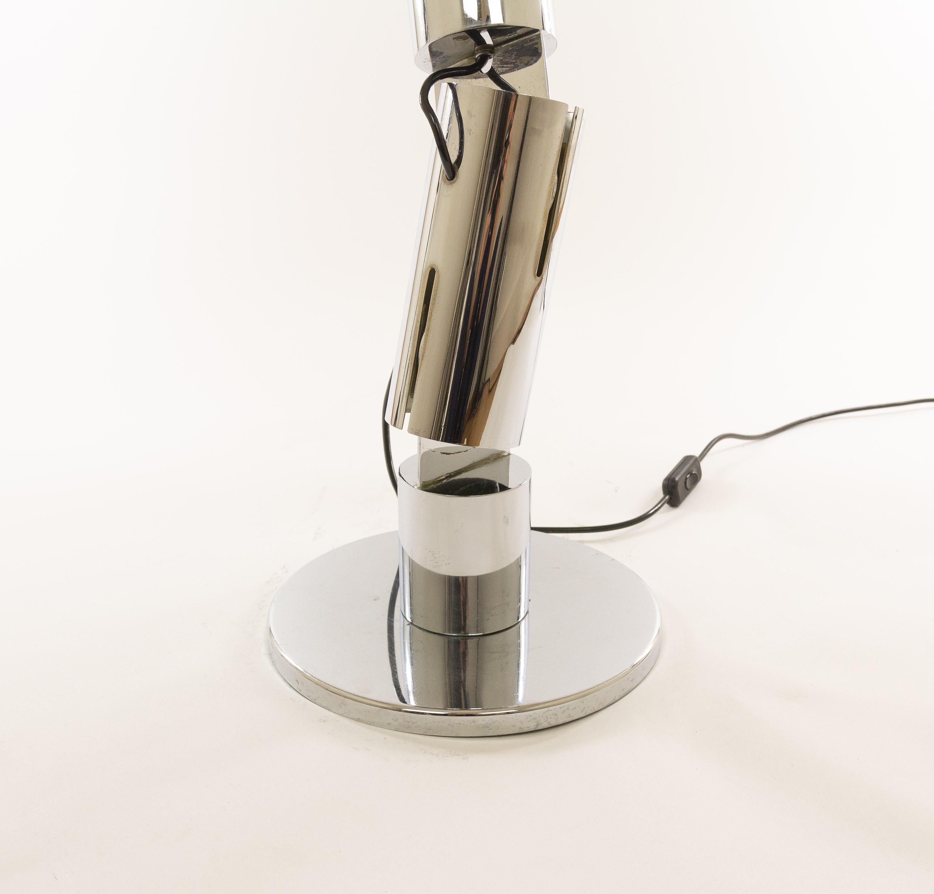 Lampe de bureau chromée Cobra de Gabriele D'Ali pour Francesconi, 1970 en vente 1