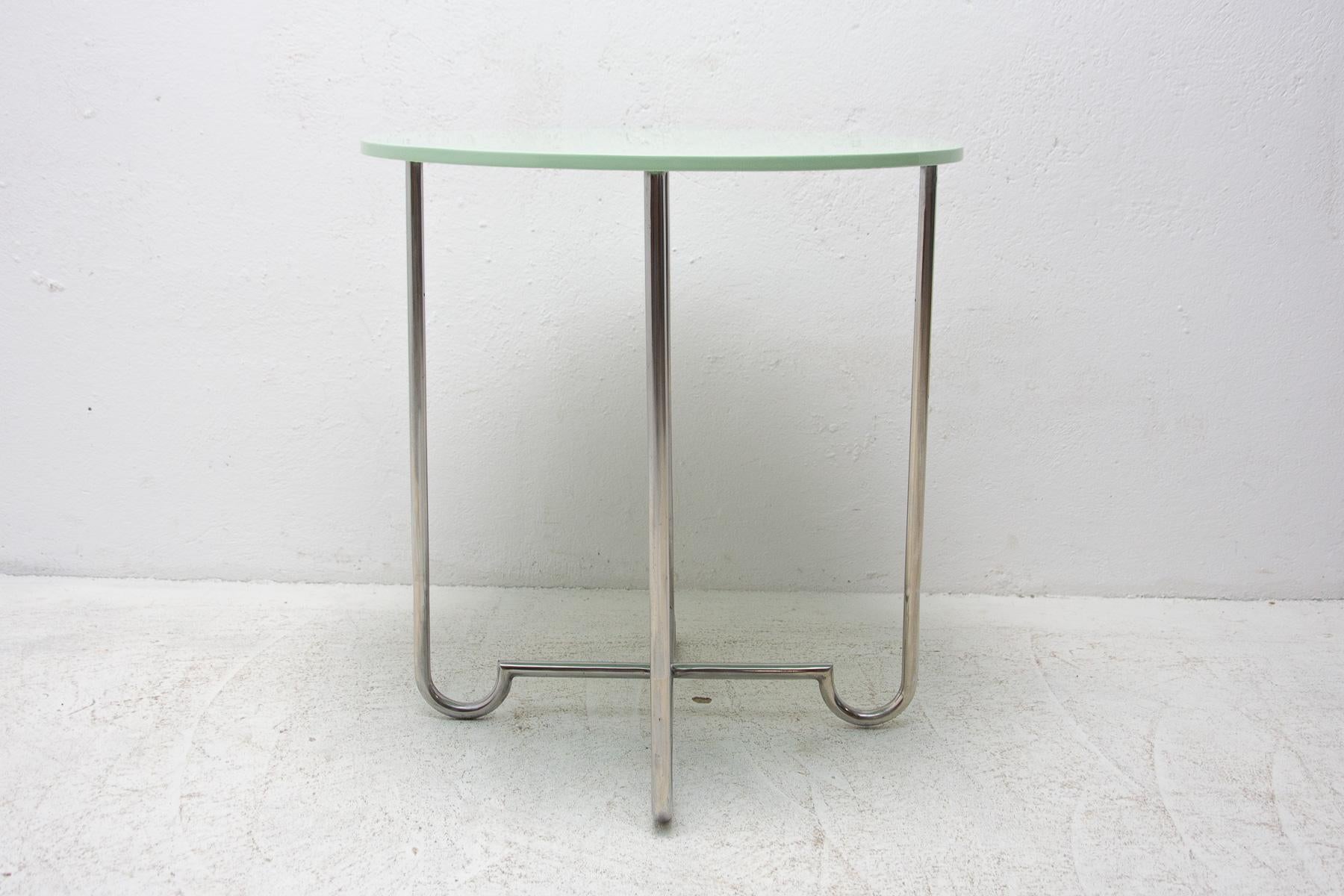 Chrome Coffee Table by Hynek Gottwald, 1930´s, Bohemia In Good Condition For Sale In Prague 8, CZ