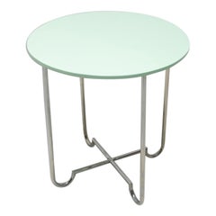 Mesa de centro cromada de Hynek Gottwald, años 30, Bohemia