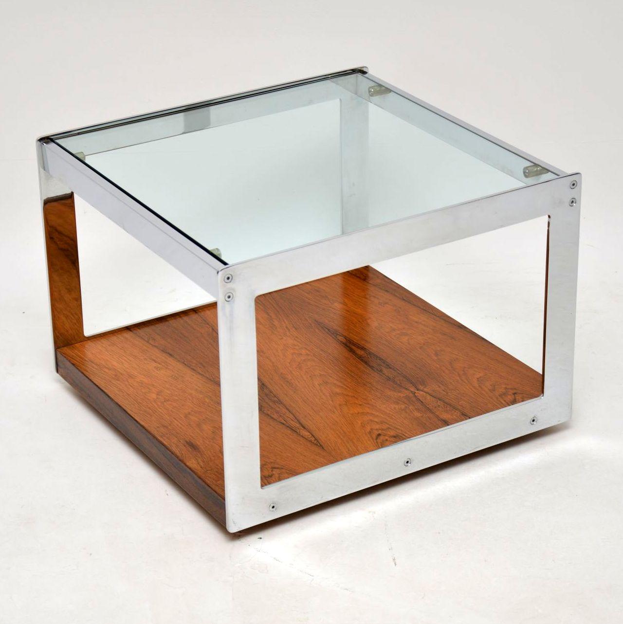 Mid-Century Modern Chrome Coffee Table by Merrow Associates