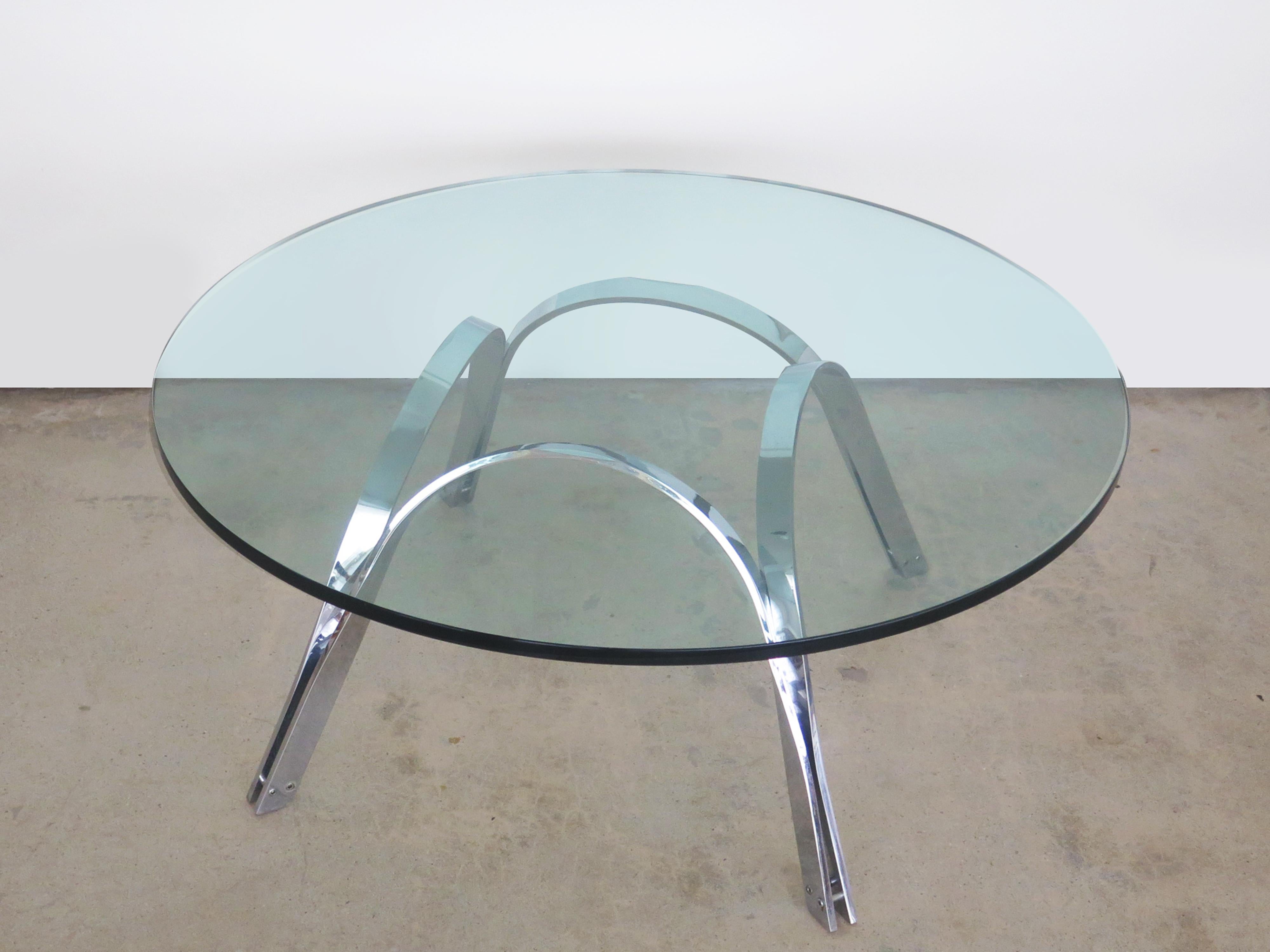 Table basse chromée de Roger Sprunger pour Dunbar en vente 1