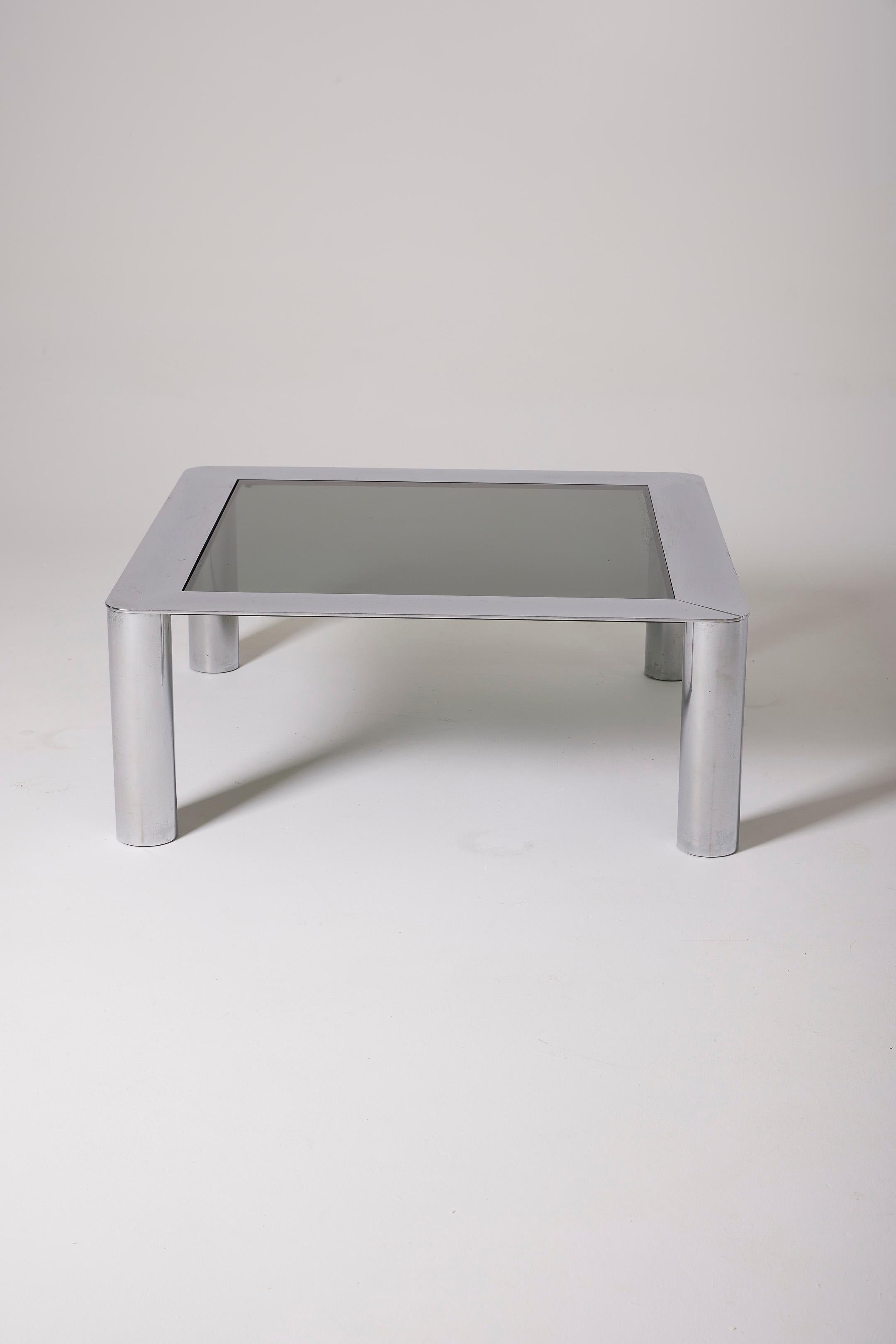 Chrome coffee table by Sergio Mazza In Good Condition In PARIS, FR