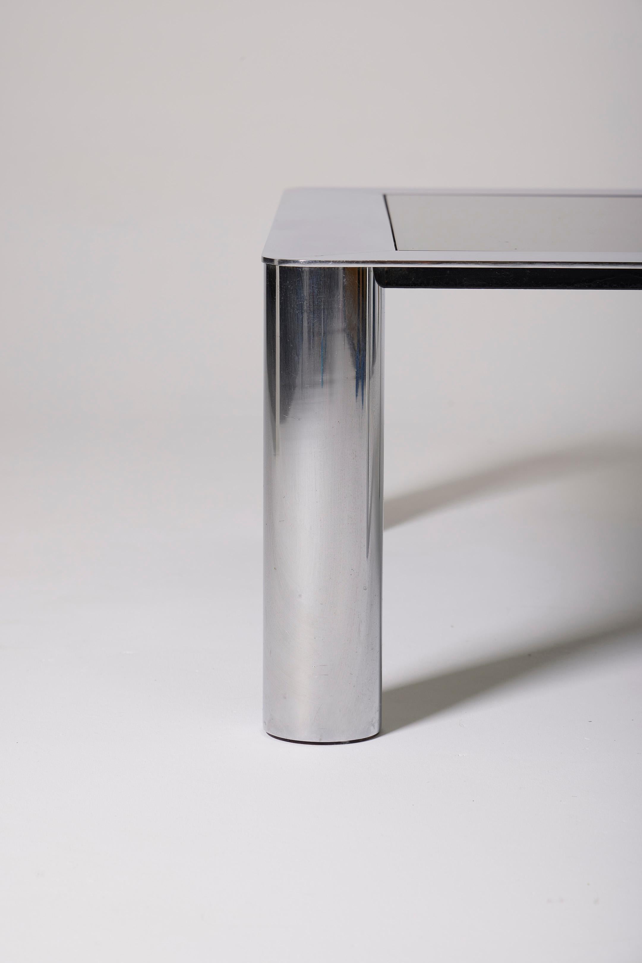 Chrome coffee table by Sergio Mazza In Good Condition In PARIS, FR