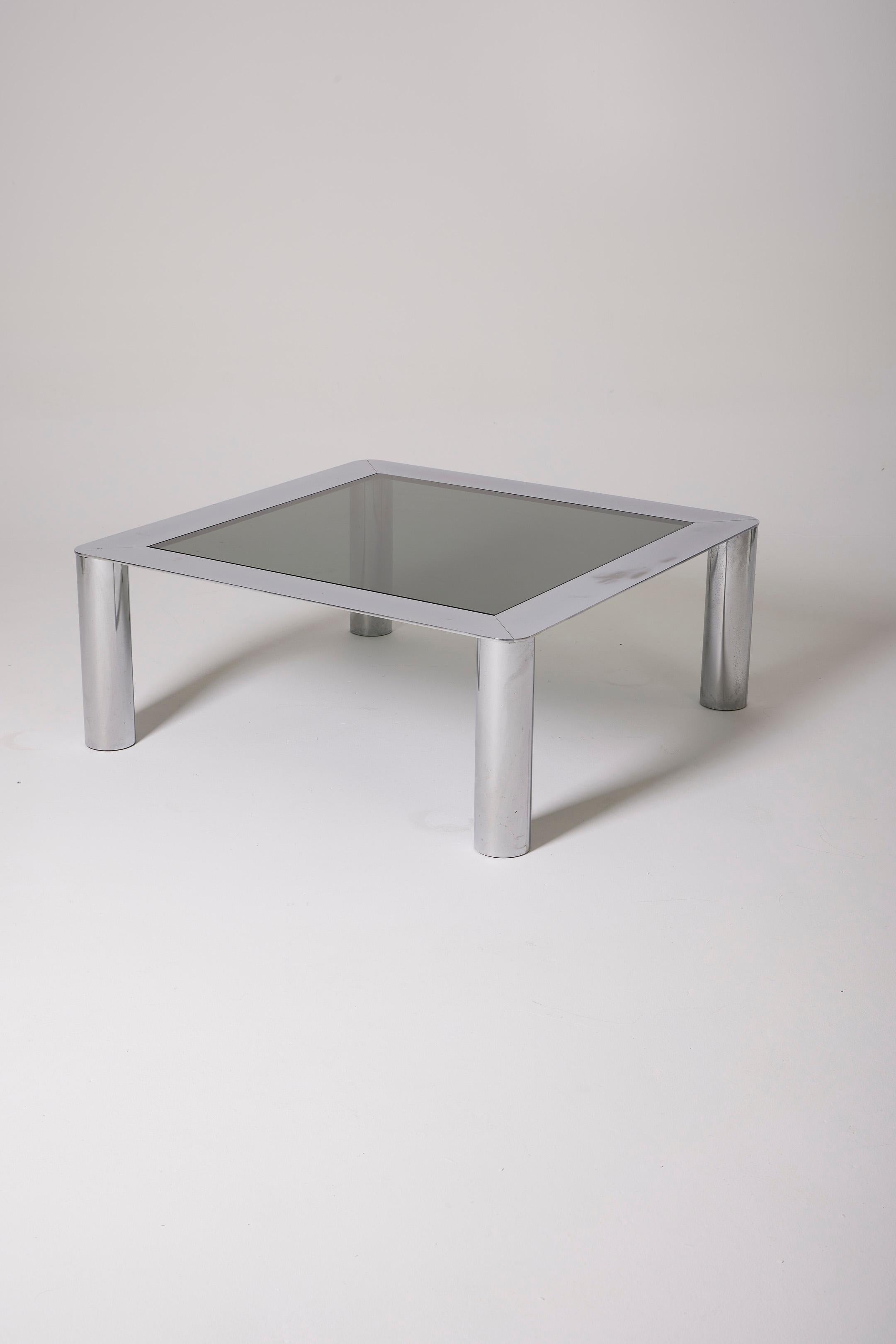 Chrome coffee table by Sergio Mazza For Sale 3