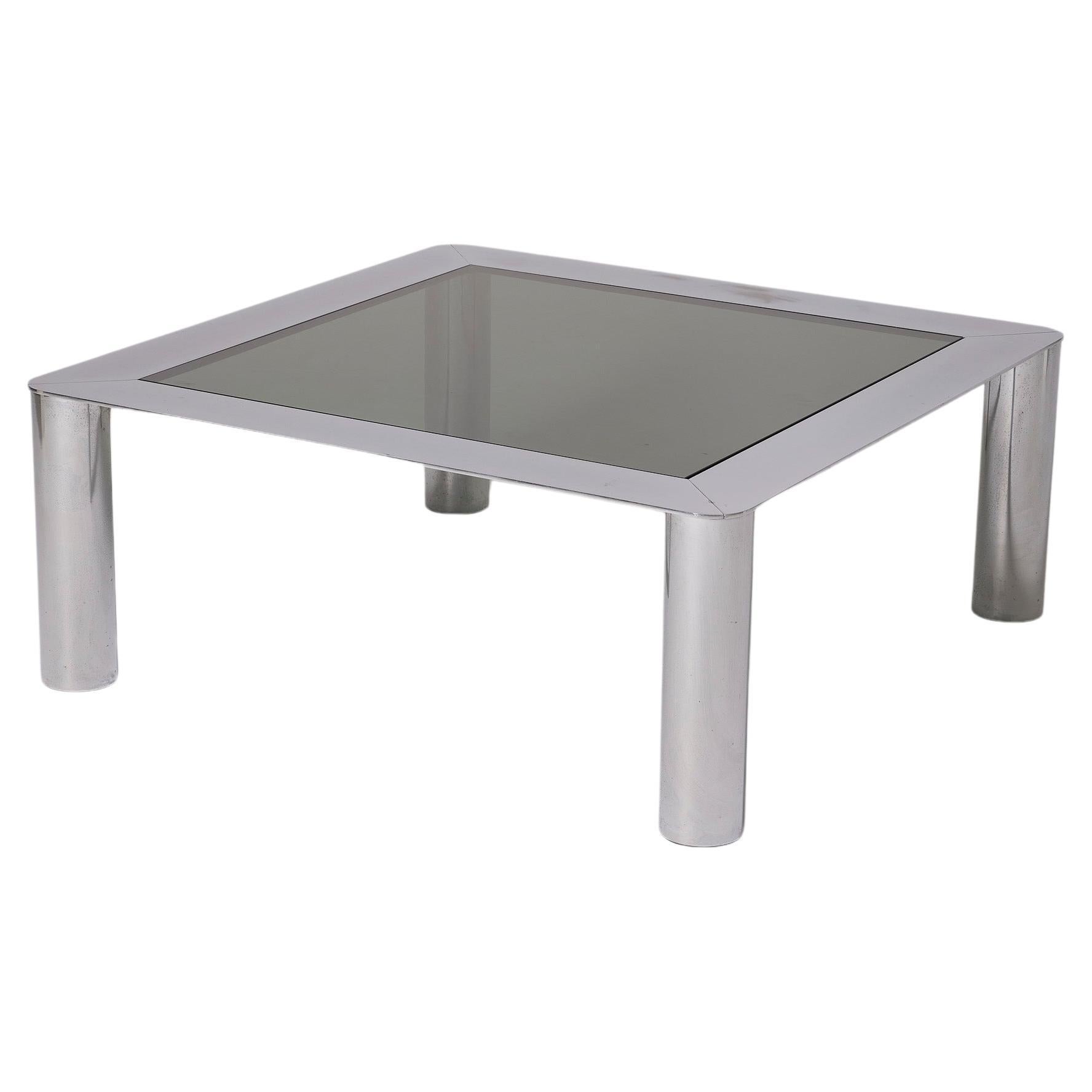 Chrome coffee table by Sergio Mazza For Sale