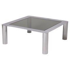 Chrome coffee table by Sergio Mazza