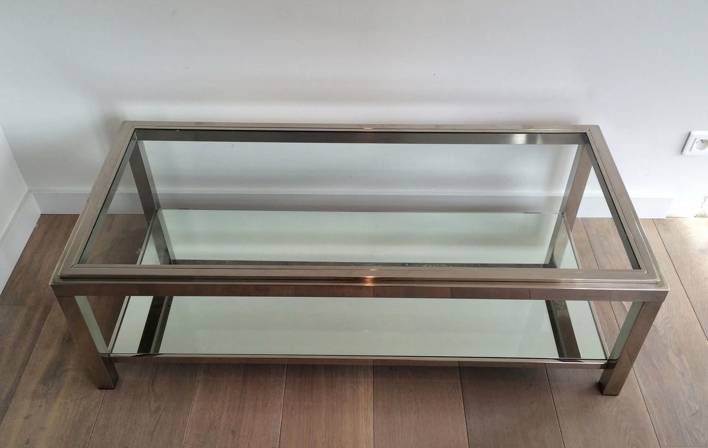 Chrome Coffee Table, French Work, Circa 1970 For Sale 4