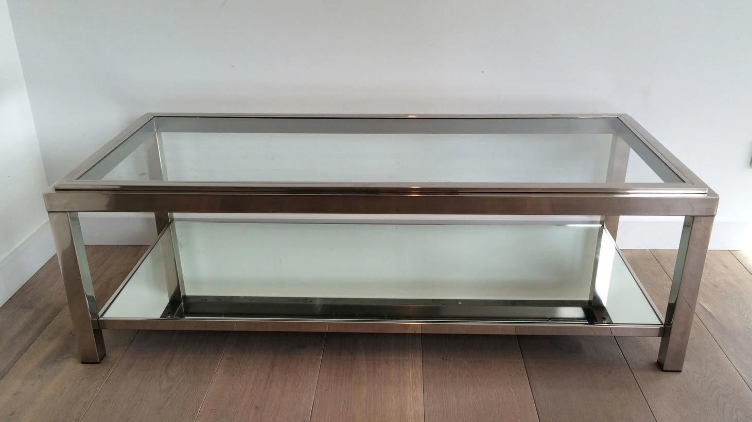 Chrome Coffee Table, French Work, Circa 1970 For Sale 5