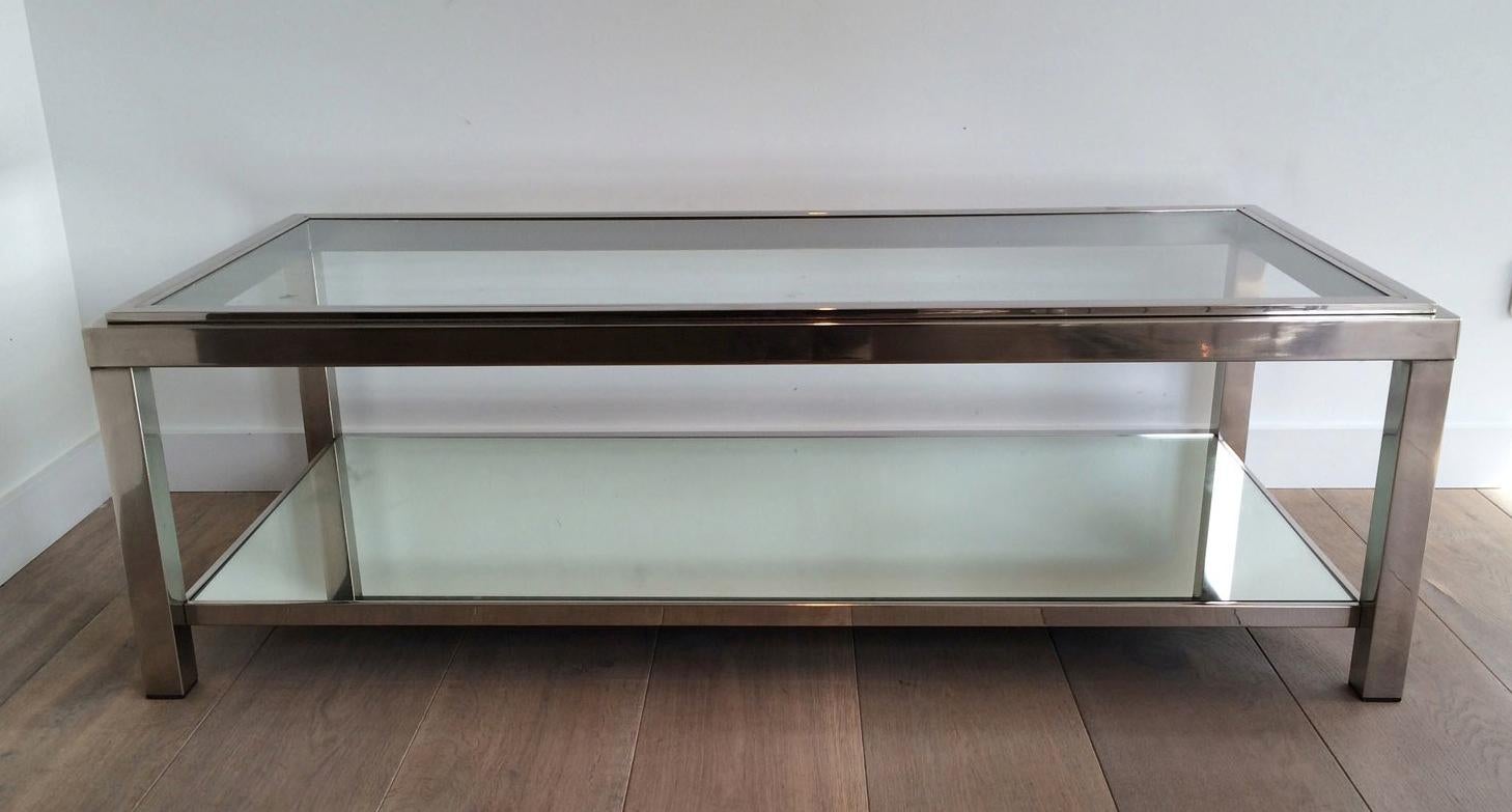 Chrome Coffee Table, French Work, Circa 1970 For Sale 3