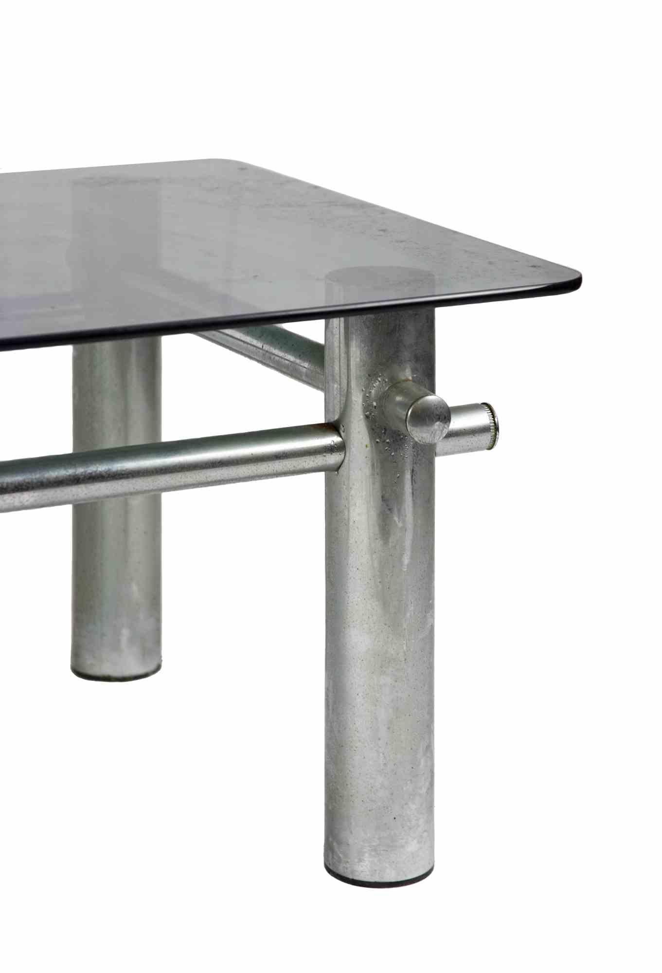 Chrome Coffee Table, Italy Mid-20th Century In Good Condition For Sale In Roma, IT