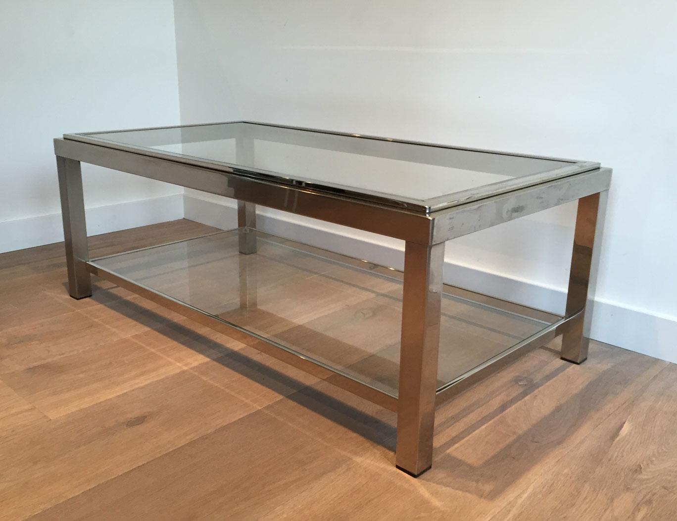 Chrome Coffee Table, Very Nice Quality, circa 1970 For Sale 2