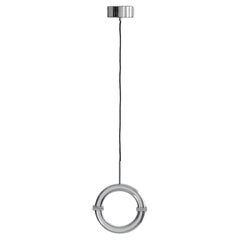 Chrome-Coloured Pendant Light, Made of Chrome-Plated Metal and Acrylic.