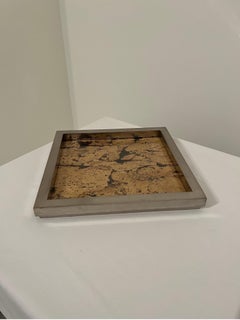 Chrome Cork Tray attributed to Romeo Rega