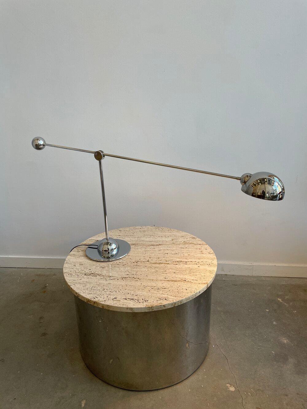 Swiss Chrome Counterweight Desk Lamp by Optelma, Switzerland