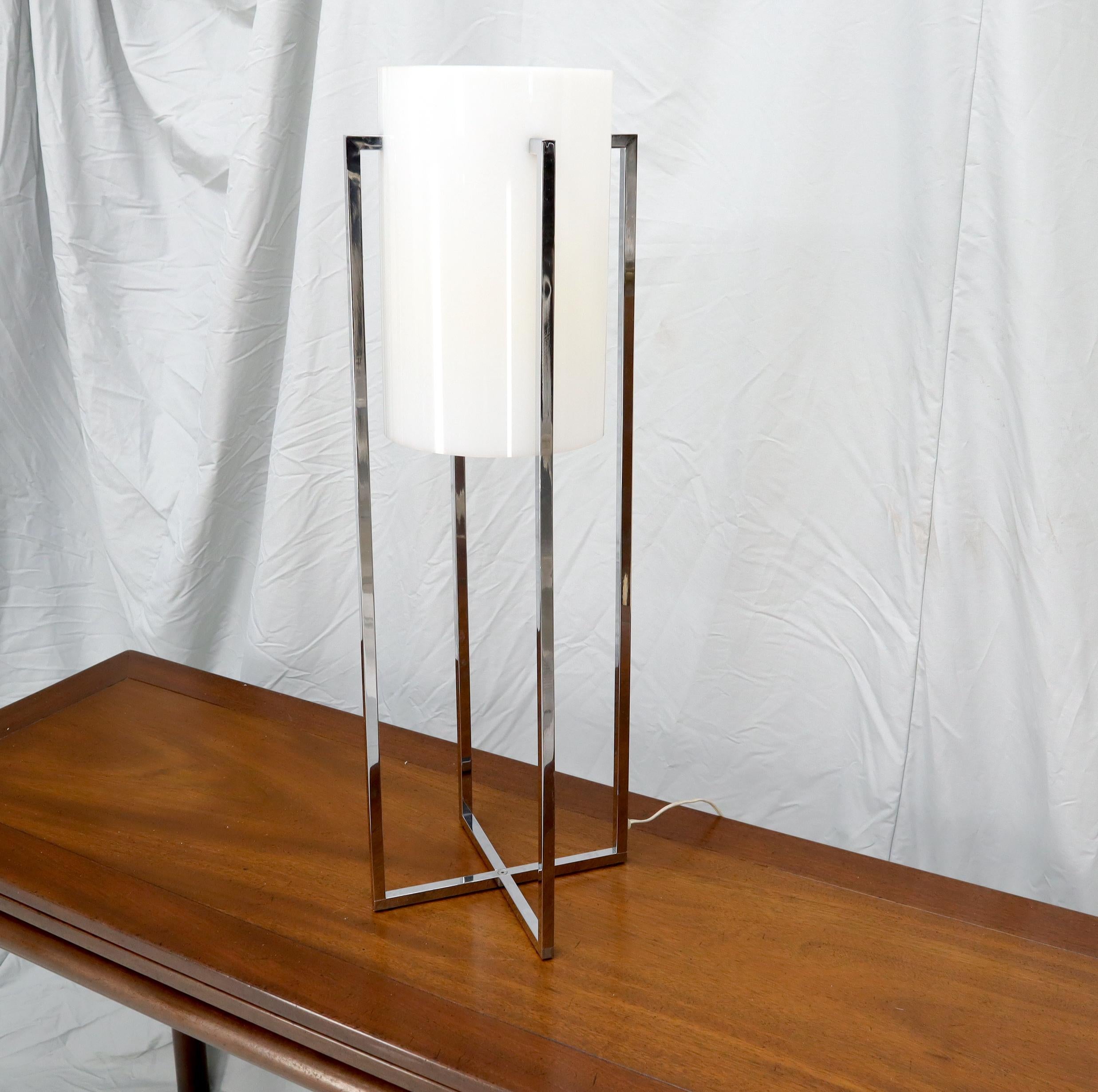 chrome table lamps with white shades