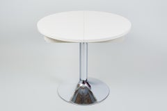 Chrome Czech Bauhaus Extendable Table by Kovona, 1970s, Ivory Color
