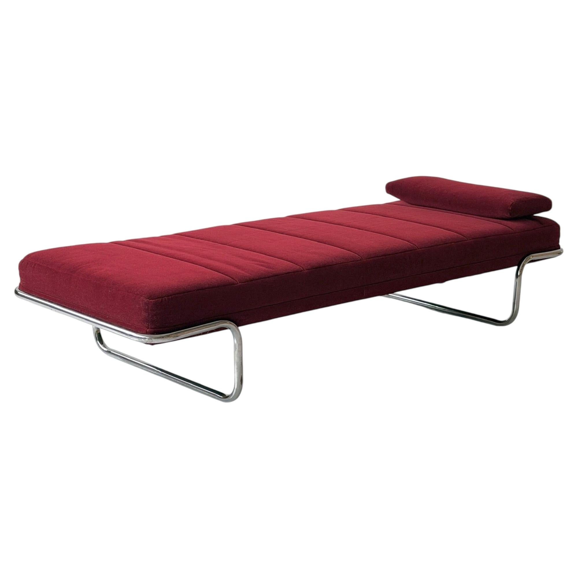 Chrome Daybed by Brayton International in Mohair For Sale