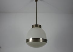 Chrome Delta Grande Ceiling Lamp by Sergio Mazza for Artemide, Italy, 1960s