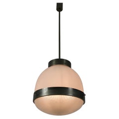 Plafonnier Delta Grande en chrome par Sergio Mazza pour Artemide, Italie, années 1960