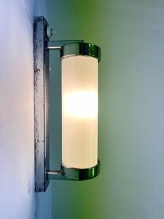 Chrome design Bauhaus Wall Lamp, 1930s - Czechoslovakia