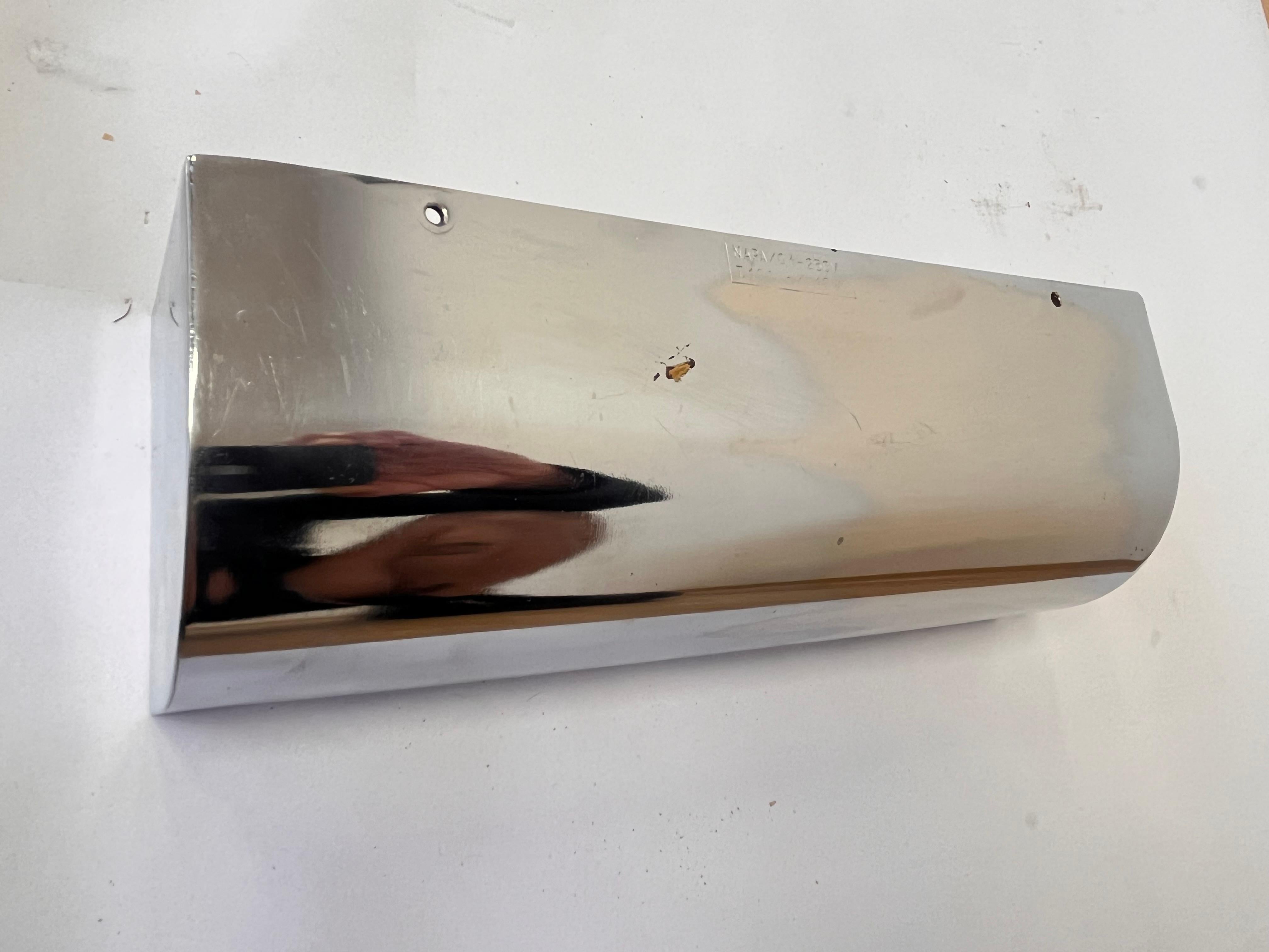 Lámpara de pared Bauhaus de diseño cromado de Napako, años 30 - Checoslovaquia en venta 4