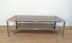 Chrome Design Coffee Table, Circa 1970