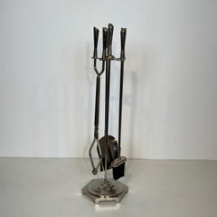 Chrome Design Fireplace Tools on Stand