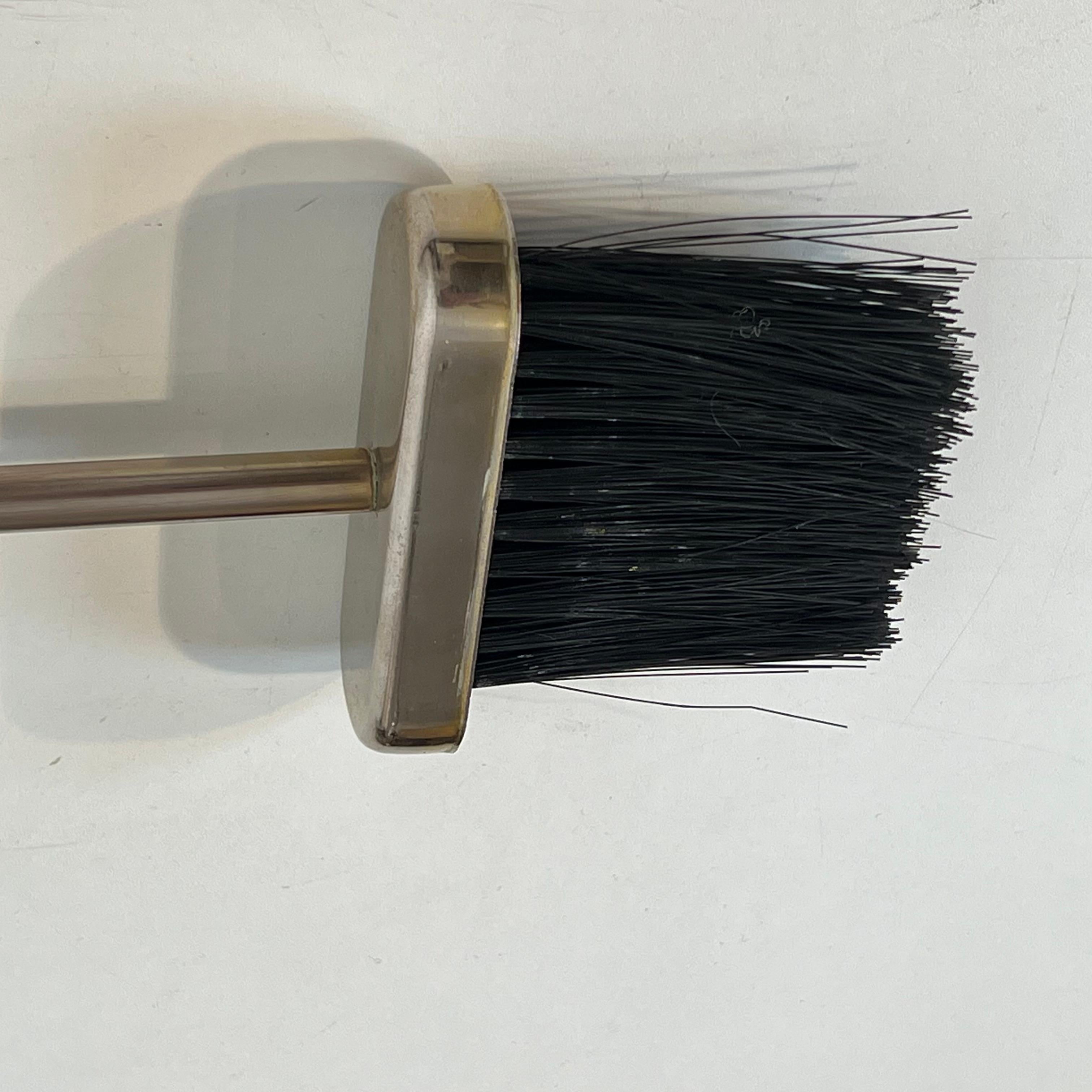 Strumenti per caminetto dal design cromato su supporto in vendita 1